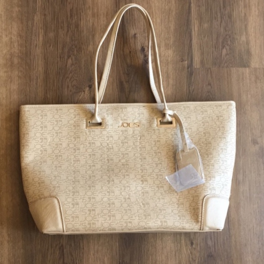Joe's jeans faux leather Beige Tote Bag casual logo fall classic
$78 boho